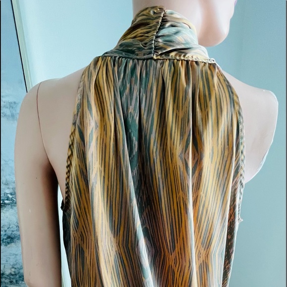 DEREK LAM For Design Nation WOODGRAIN Print Satin BUBBLE Mini DRESS Medium - Picture 9 of 16